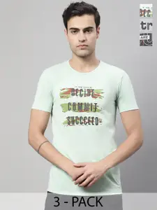 MACK JONNEY Pack Of 3 Printed Cotton Regular Fit T-shirts