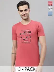 MACK JONNEY Pack Of 3 Printed Cotton T-shirts