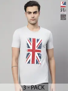 MACK JONNEY Pack Of 3 Printed Cotton T-shirts