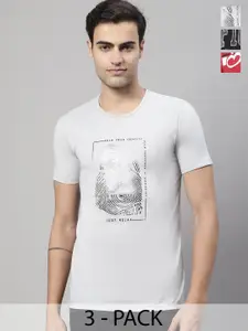 MACK JONNEY Pack Of 3 Typography Printed Cotton T-shirt