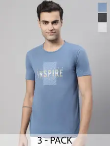 MACK JONNEY Pack Of 3 Cotton Regular Fit T-shirts