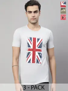 MACK JONNEY Pack of 3 Printed Cotton T-shirts