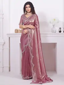 Saree mall Beads & Stones Organza Saree