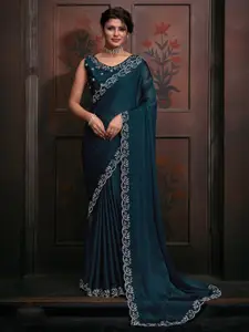 Saree mall Bead & Stones Pure Chiffon Saree