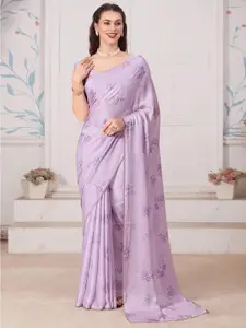 Saree mall Floral Printed Satin Sarees