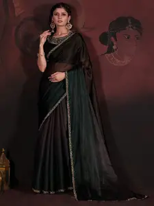 Saree mall Omber Beads & Stones Organza Sarees