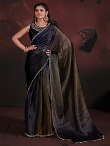 Saree mall Omber Beads & Stones Organza Sarees