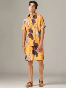 GRECIILOOKS Floral Printed Shirt With Shorts Co-Ords