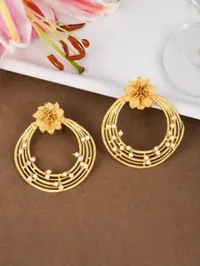 Designbox Beaded Contemporary Hoop Earrings