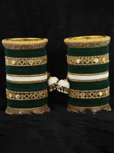 LAVAZZA Set of 66 Gold Plated Stone-Studded Bangle