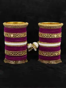 LAVAZZA Set Of 66 Gold-Plated AD-Studded Bangles