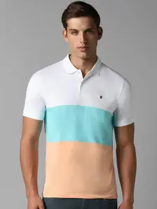 Louis Philippe Sport Colourblocked Polo Collar Slim Fit T-shirt