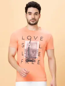Being Human Typography Printed Short Sleeves Slim Fit T-shirt