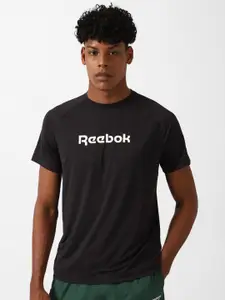 Reebok Alder Strech Printed Slim Fit Round Neck T-Shirt