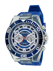 Invicta Men Speedway Chronograph Silver & Blue Dial Quartz Analog Watch 44375