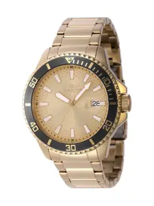 Invicta Men Pro Diver Brass Dial Stainless Steel Bracelet Style Analogue Watch 46140
