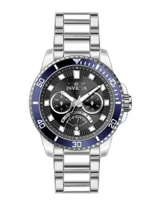 Invicta Men Brass Embellished Dial & Stainless Steel Bracelet Style Straps Analogue Watch 46935