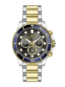 Invicta Men Brass Dial & Stainless Steel Bracelet Style Straps Analogue Watch 46059