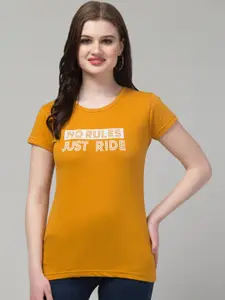 Trend Level Typography Printed Pure Cotton T-shirt