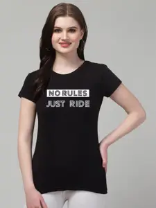 Trend Level Typography Printed Pure Cotton T-shirt