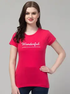 Trend Level Typography Printed Pure Cotton T-shirt