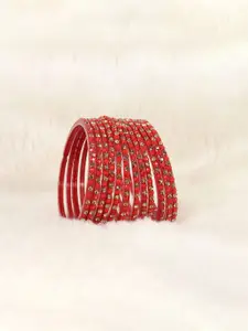 LAVAZZA Set Of 12 CZ-Studded Glass Bangles