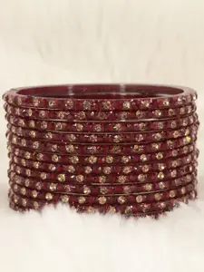 LAVAZZA Set Of 12 CZ-Studded Glass Bangles