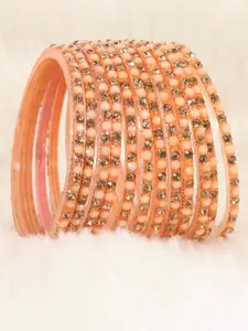 LAVAZZA Set Of 12 CZ-Studded Glass Bangles