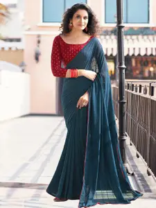 Satrani Striped Sequinned Saree