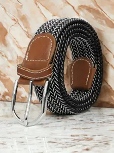 CRUSSET Men Textured Wide Canvas Belt