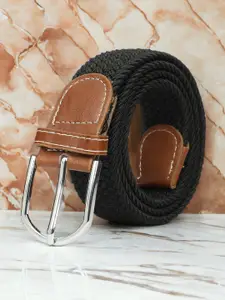 CRUSSET Men Textured Wide Canvas Belt