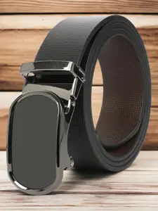 CRUSSET Men Textured Leather Formal Belt