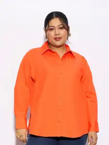 SASSAFRAS Curve Plus Size Pure Cotton Casual Shirt