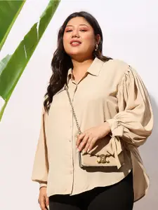 SASSAFRAS Curve Plus Size Oversized Casual Shirt
