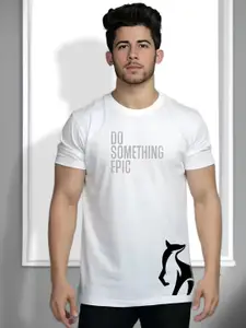 Elibolz Typography Printed Cotton T-shirt