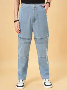 People Men Mid-Rise Acid Wash Light Fade Cotton Jeans