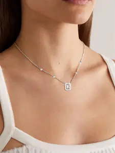 MINUTIAE Silver Plated Crystals Necklace