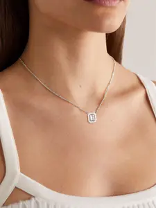 MINUTIAE Silver Plated Crystals Necklace