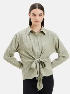 Kazo Women Opaque Striped Casual Shirt