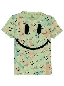 Status Quo Boys Printed Extended Sleeves Ethnic Pure Cotton T-shirt