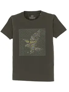 Status Quo Boys Printed V-Neck T-shirt