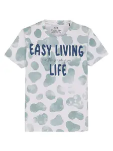 Status Quo Boys Typography Printed Pure Cotton T-shirt