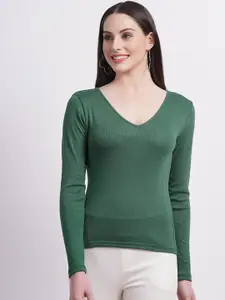 SIGHTBOMB V-Neck Cotton Fitted Top