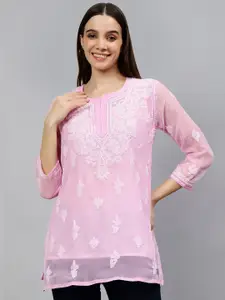 Seva Chikan Lucknowi Chikankari Kurti With Inner