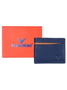 REDHORNS Men Rfid Leather Two Fold Wallet
