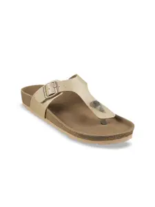 Metro Women T-Strap Flats with Buckles