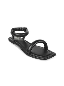 Metro Women Synthetic Ankle Loop Open Toe Flats