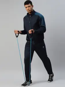 DIDA Colourblocked Premium Athletic Comfort Fit Activewear Jacket With Track Pant