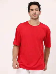 Leotude Round Neck Drop Shoulder Sleeves T-Shirt