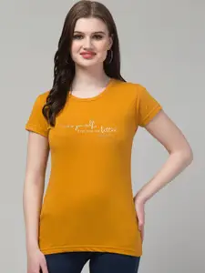 Trend Level Typography Printed Pure Cotton T-shirt